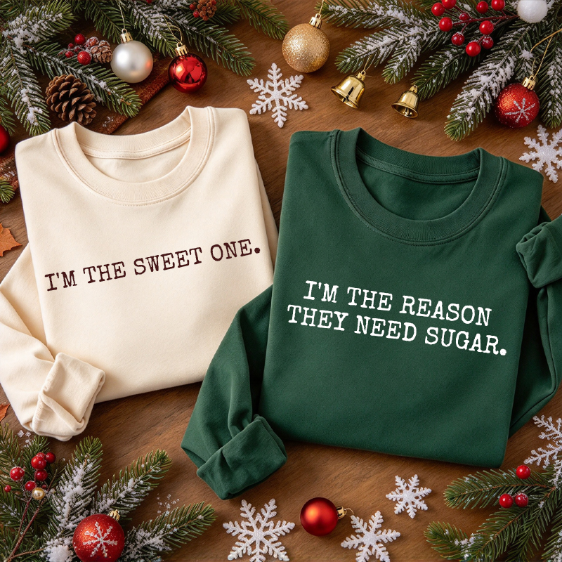 Matching Couples Christmas Sweatshirts