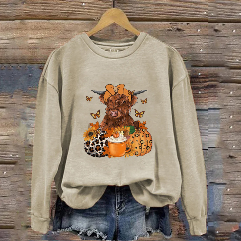 Highland Cow Fall Sweatshirt