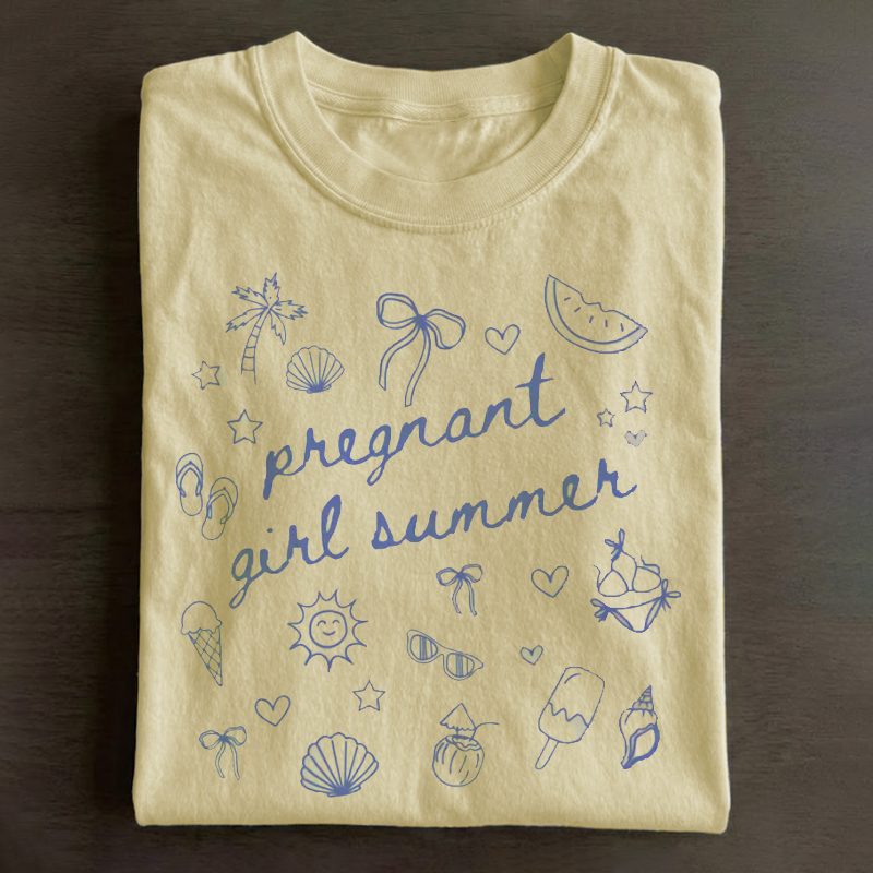 Summer Pregnancy Announcement T-shirt