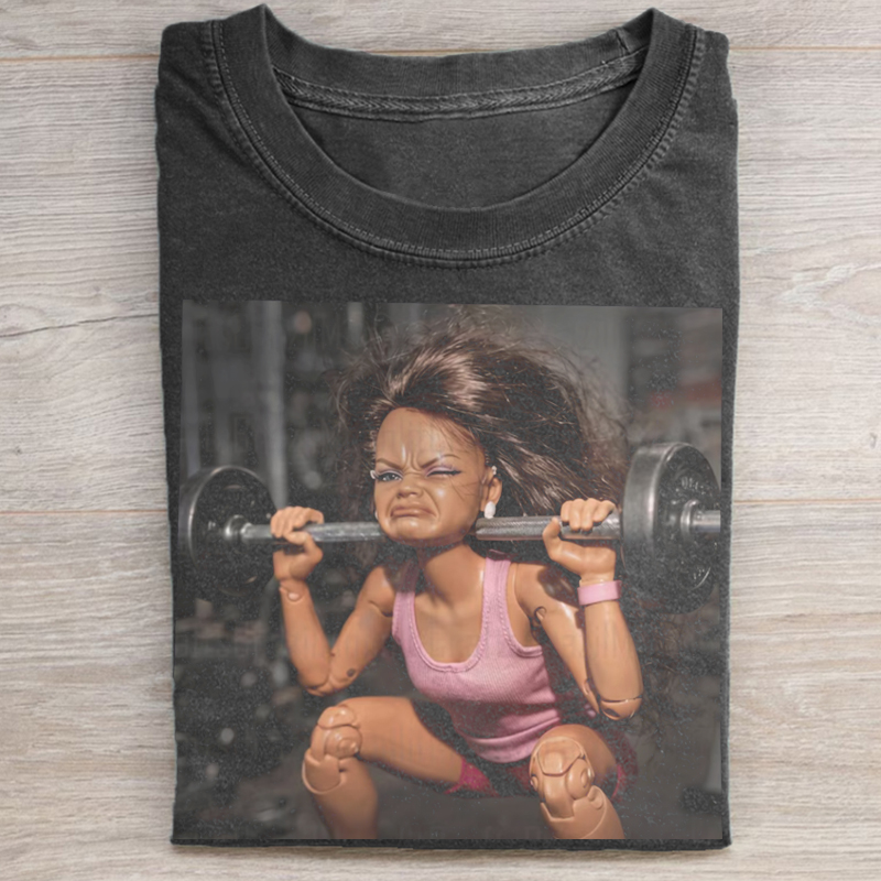 Funny Gym Doll Meme T-shirt