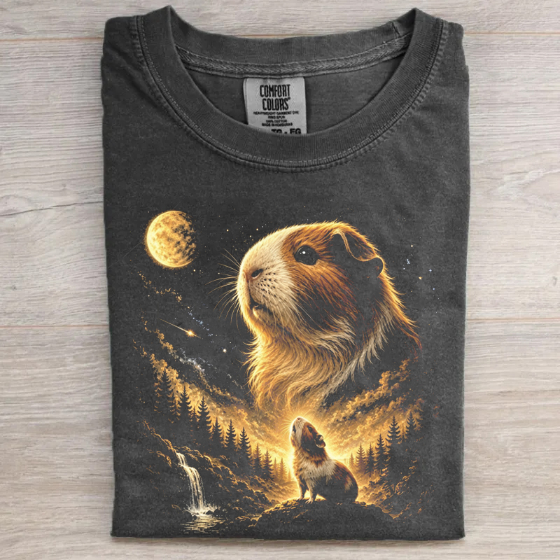Guinea Pig Howling to the Moon T-Shirt