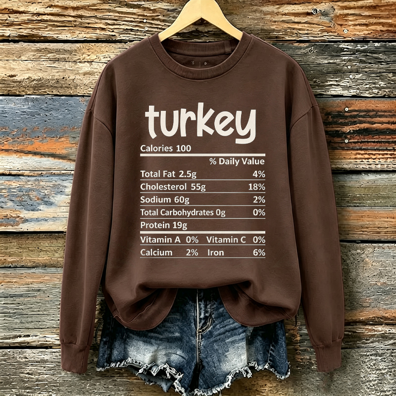 Nutrition Thanksgiving Food Sweatshirts