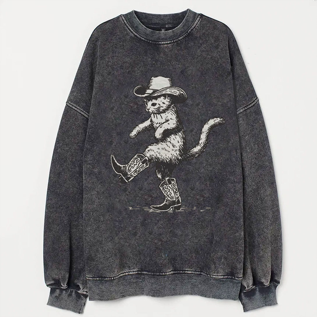 Cowboy Cat Vintage Sweatshirt
