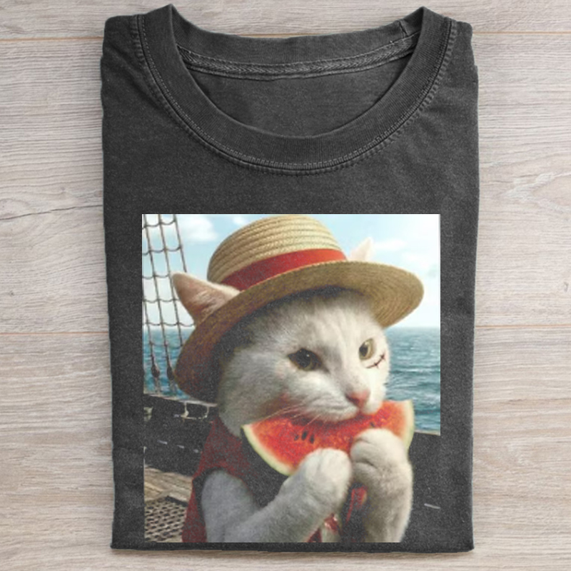 Vintage Funny Cat T-shirt
