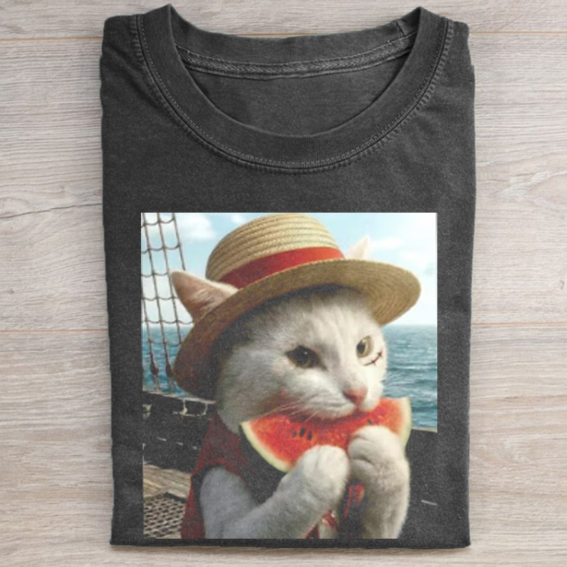Vintage Funny Cat T-shirt