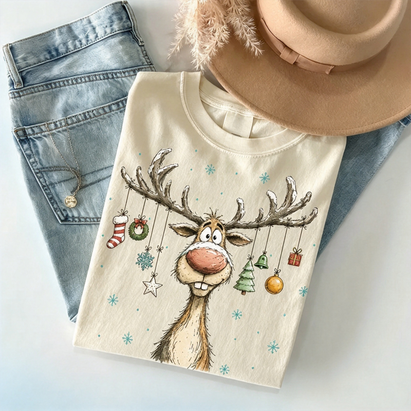  Vintage Reindeer Shirt