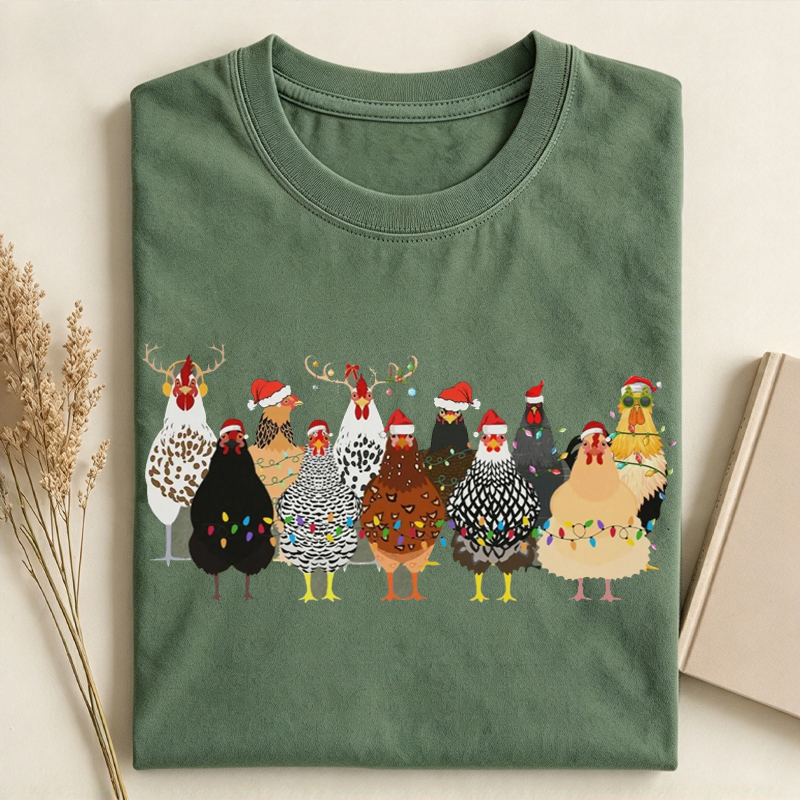 Funny Christmas Chickens Shirt
