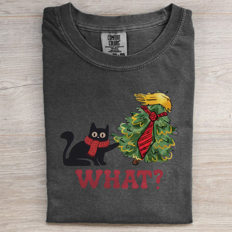 Anti Trump Black Cat Christmas T-shirt