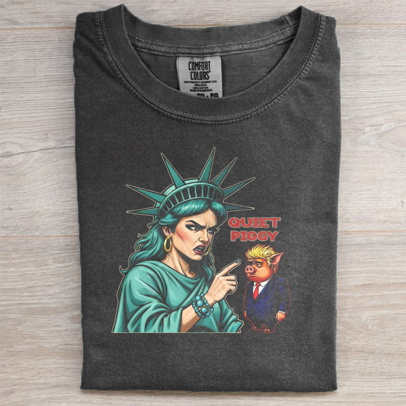 Quiet Piggy Liberty Edition Graphic T-shirt