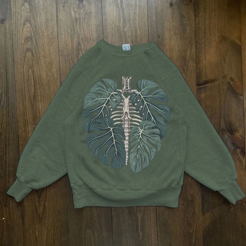 Skeleton Plant Body Sweatshirt