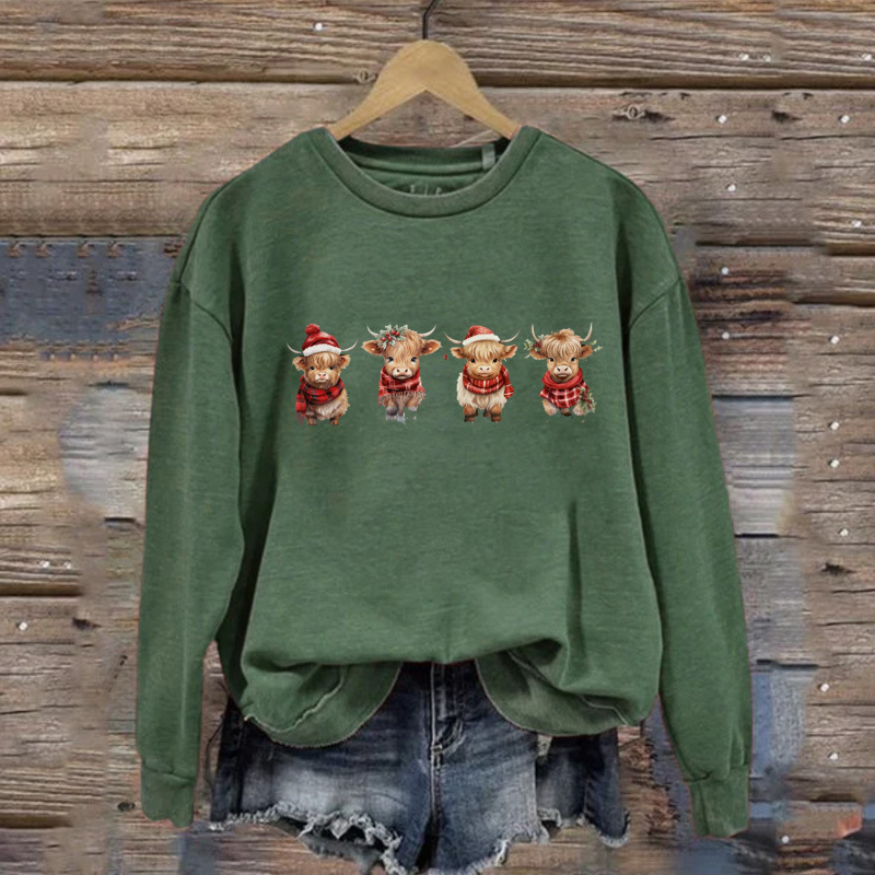 Christmas Highland Cow Sweatshirt