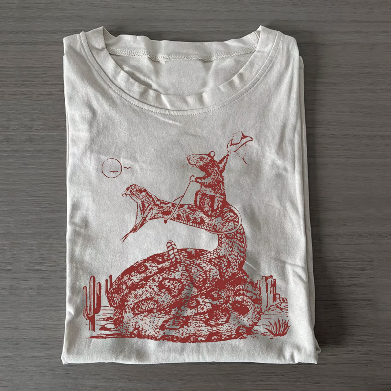 Funny Cowboy Mouse T-shirt