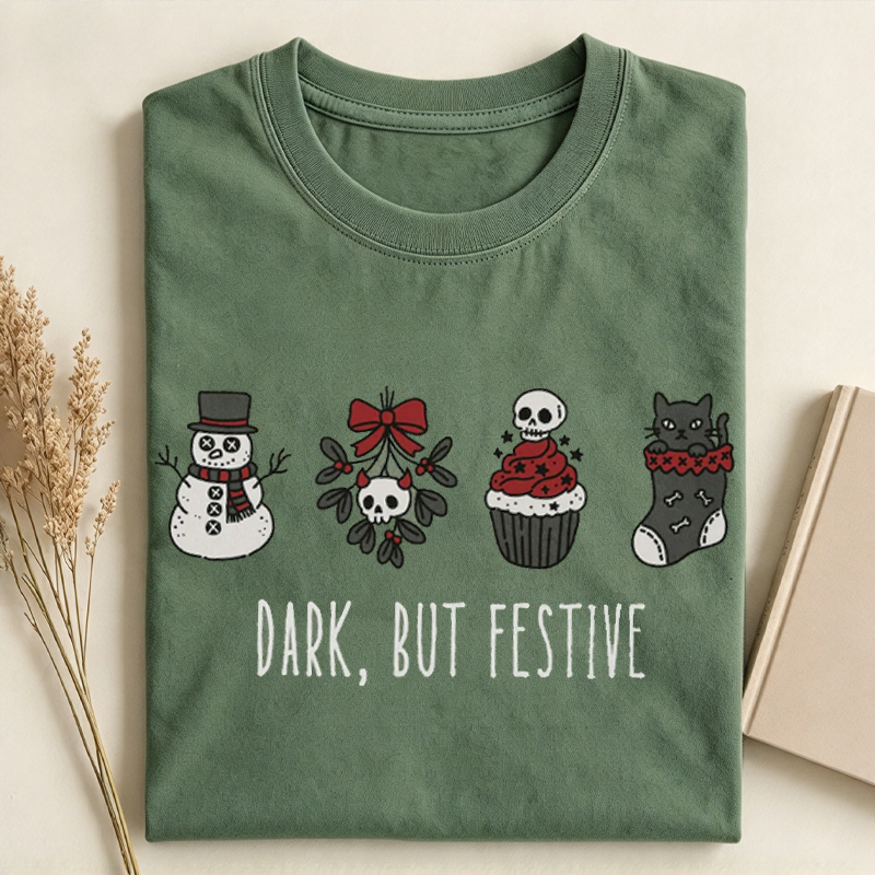 Dark, But Festive Goth Christmas Shirts