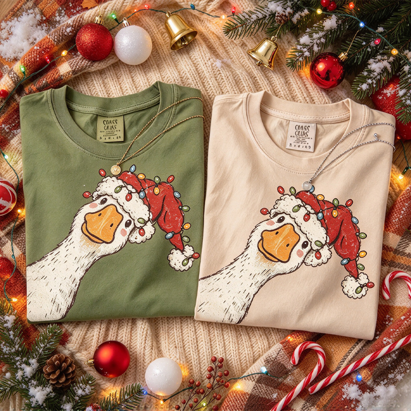 Funny Goose Christmas T-shirts