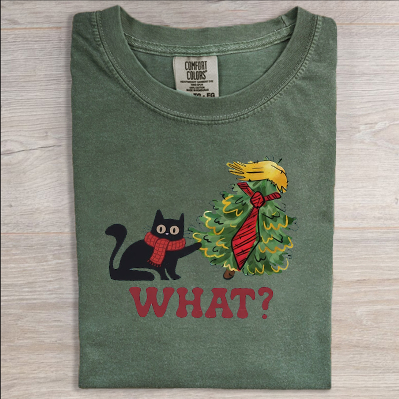 Anti Trump Black Cat Christmas T-shirt