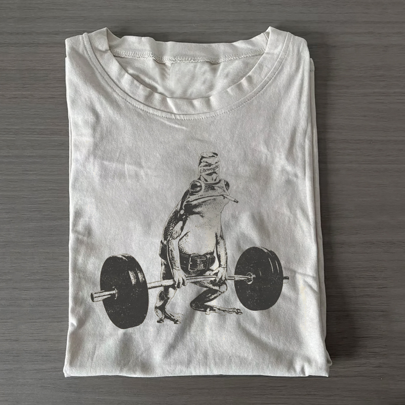 Weightlifting Frog Vintage T-shirt