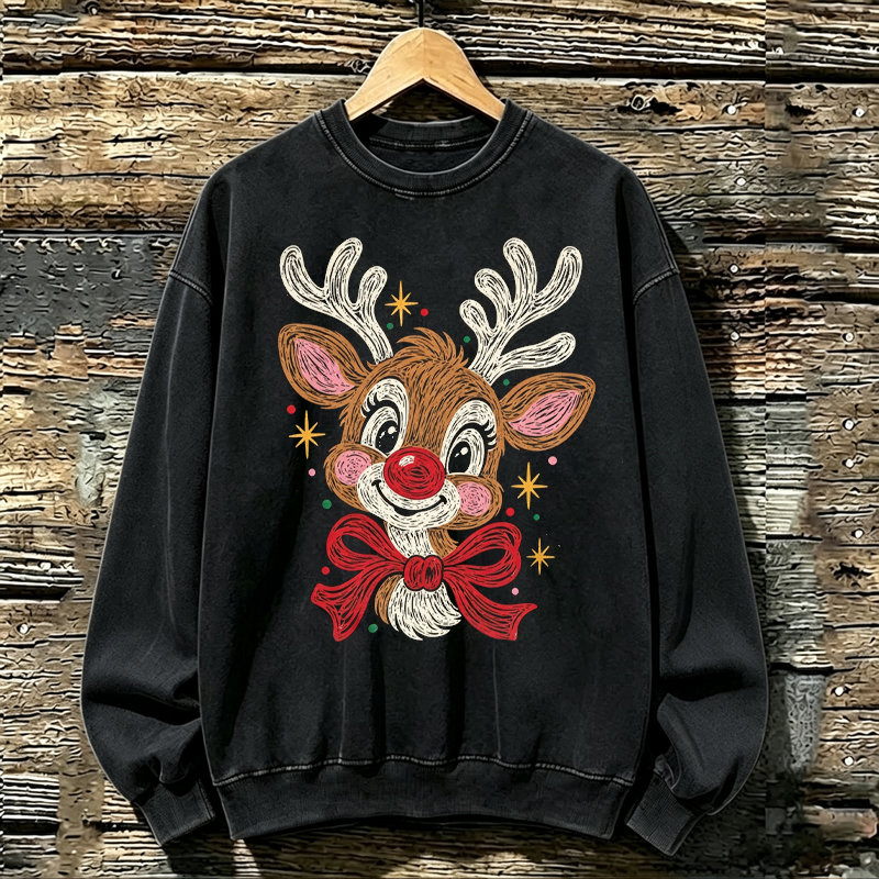 Retro Rudolph Reindeer Sweatshirt