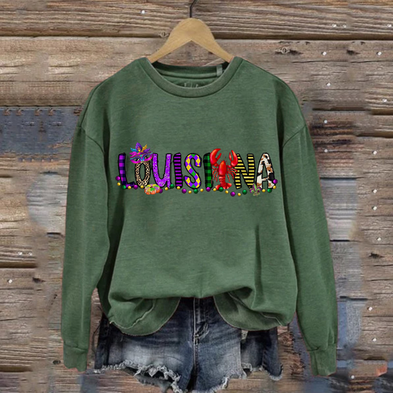 Retro Style Mardi Gras Sweatshirt