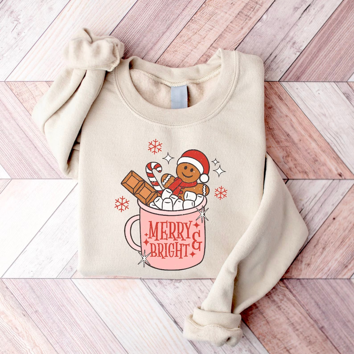 Merry Christmas Gingerbread Coffee Cookies Sweatshirt
