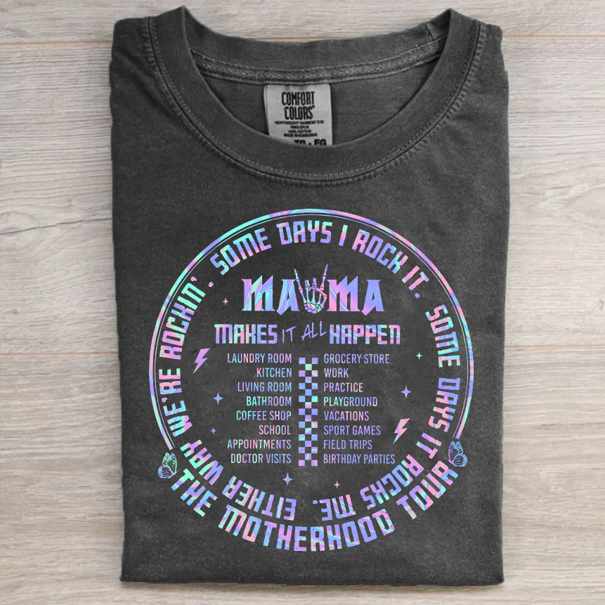 Some Days I Rock It Mama Lighting Bold T-shirt