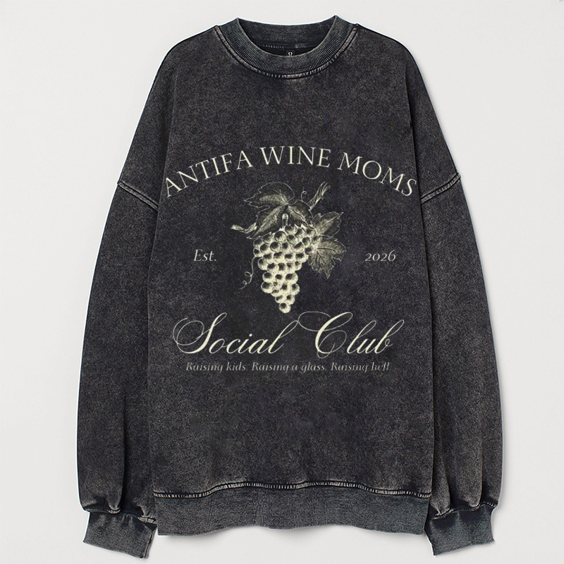 Antifa wine mom Sweatshirt