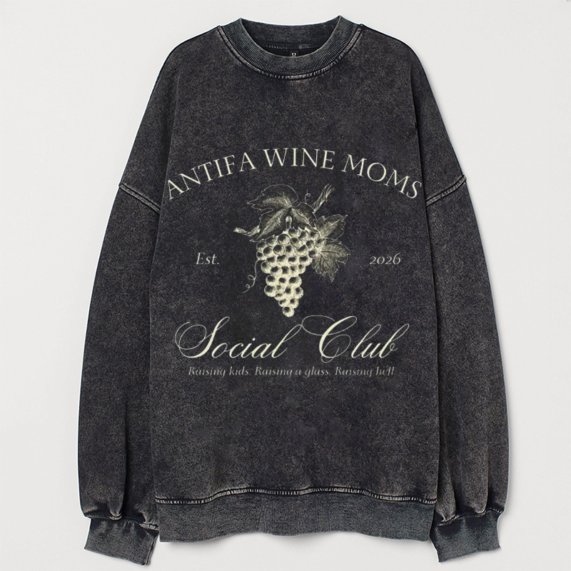 Antifa wine mom Sweatshirt