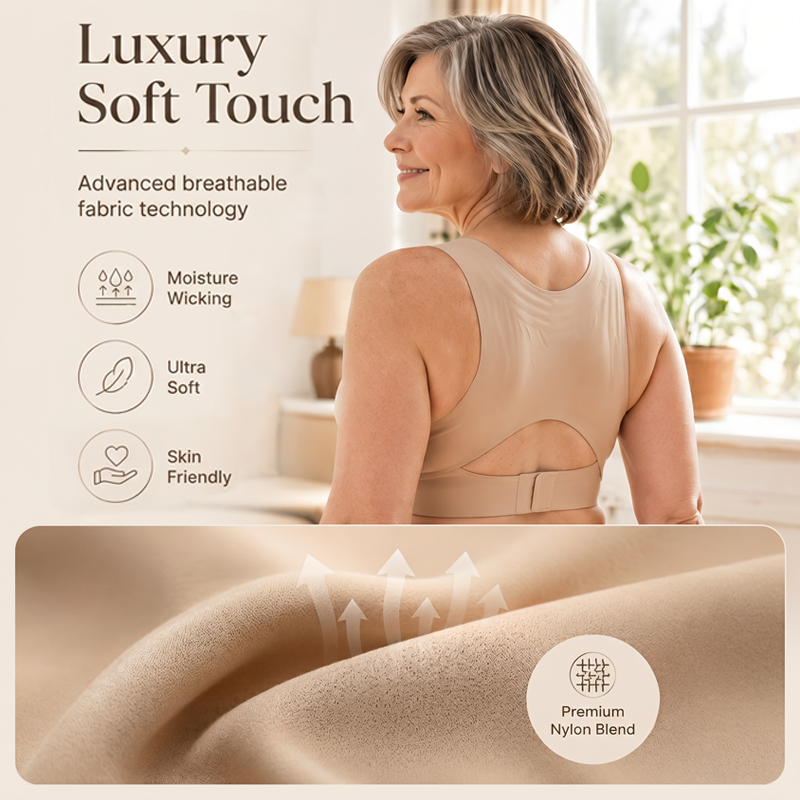 Women’s Beige Wireless Bra, Soft Breathable Non-removable Moulded Cups, Yoga Fitness Sportswear for Gym & Daily Training
