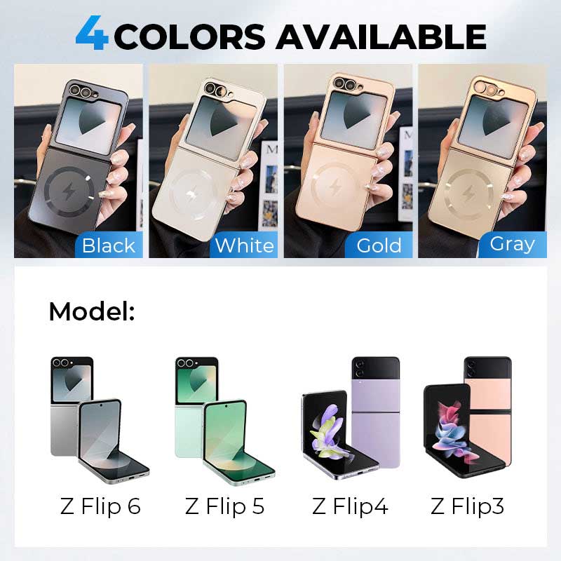 🔥Electroplated Frosted Magnetic Case Cover for Samsung Flip Series