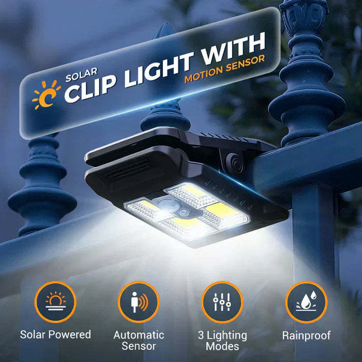🔥 BUY 2 GET 1 FREE☀️Solar Clip Light With Motion Sensor🏡