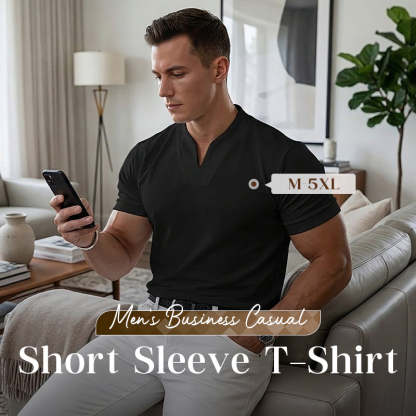 💎 Men Gentlemans Business Short Sleeve Fitness T-shirt