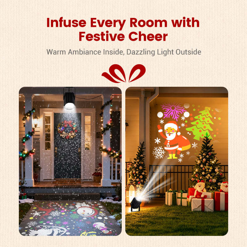 🎁Christmas Hot Sale 🎅Rotating LED Christmas Pattern Projector Light