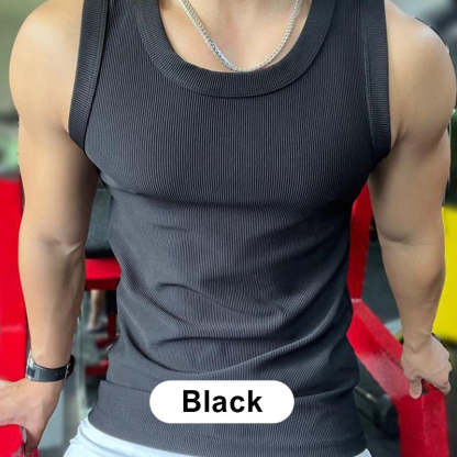 🎉🛍️Men's Summer Essentials-Buy 3 Get 2 Free🎽Round Neck Quick-Drying Stretchy Slim Tank Top