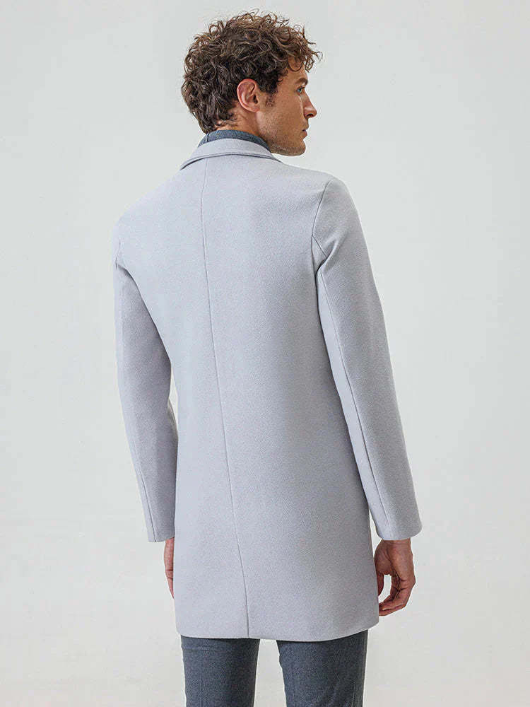 👔 Men's Classic Single Row Buckle Solid Color Jacket - Timeless Daily Essential