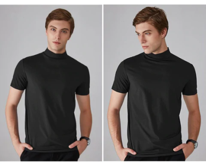 🔥All Colors 💖 Men's High Neck Slim Fit T-shirt