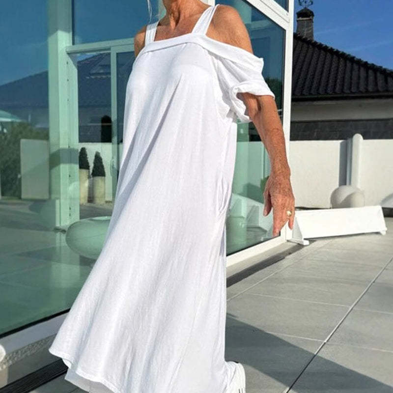 🌈 Women's Maxi Dress With Open Shoulders