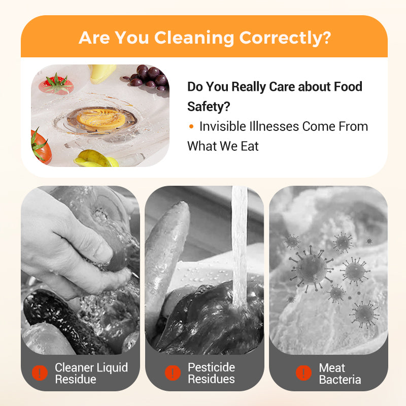 Waterproof Portable Food Cleaner & Purifier