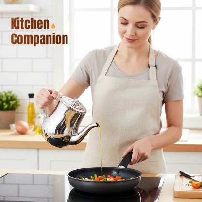 🔥Limited-Time Promotion🔥Stainless Steel Oil Filter Pot