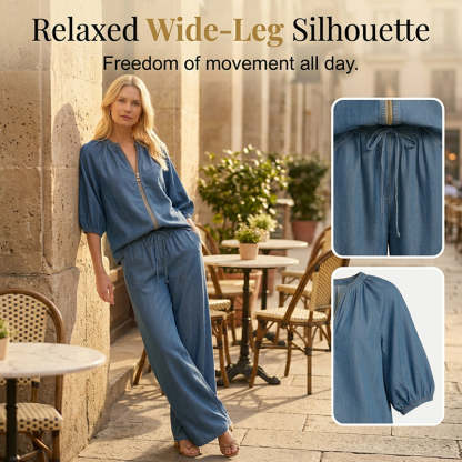 🔥Women's Solid Color 2-Piece Casual Tracksuit Set