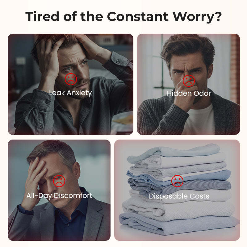 Men's Ultra-Absorbent Incontinence Boxer Briefs