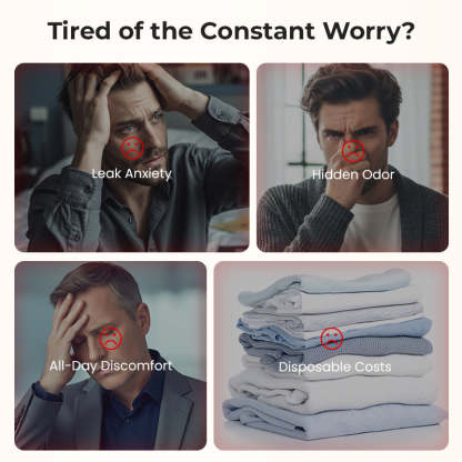 Men's Ultra-Absorbent Incontinence Boxer Briefs