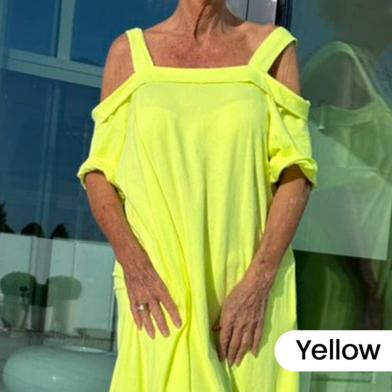 🌈 Women's Maxi Dress With Open Shoulders