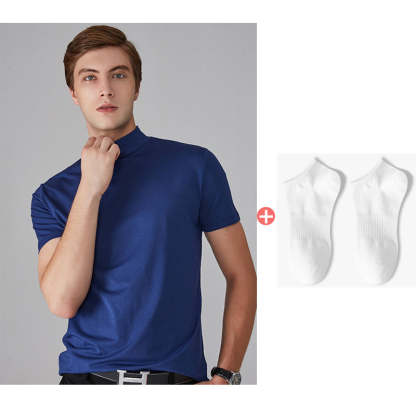 🔥All Colors 💖 Men's High Neck Slim Fit T-shirt