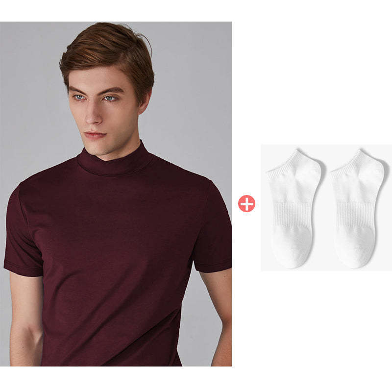 🔥All Colors 💖 Men's High Neck Slim Fit T-shirt