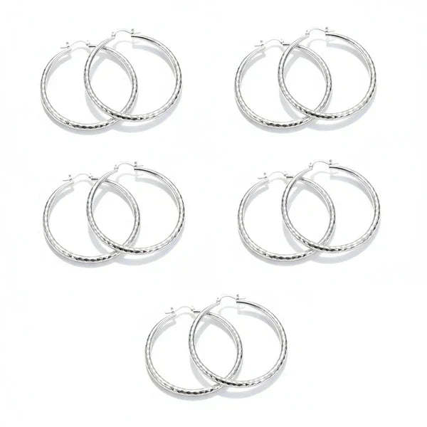 🎉BUY 1 GET 1 FREE🎁Diamond-Cut Hoop Earrings for Women