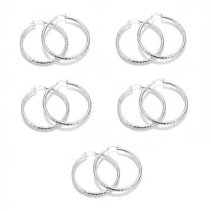 🎉BUY 1 GET 1 FREE🎁Diamond-Cut Hoop Earrings for Women