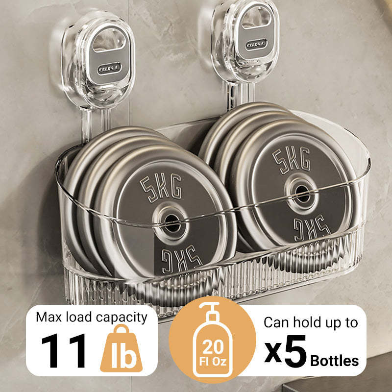 🔥Suction Cup Storage Rack with Drain Hole