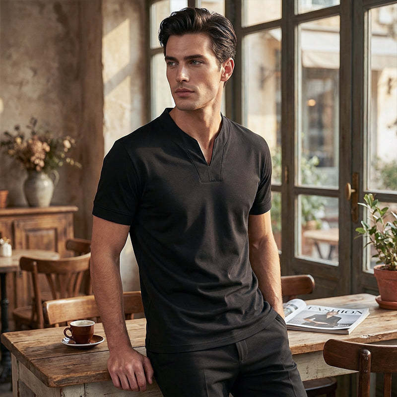 💎 Men Gentlemans Business Short Sleeve Fitness T-shirt