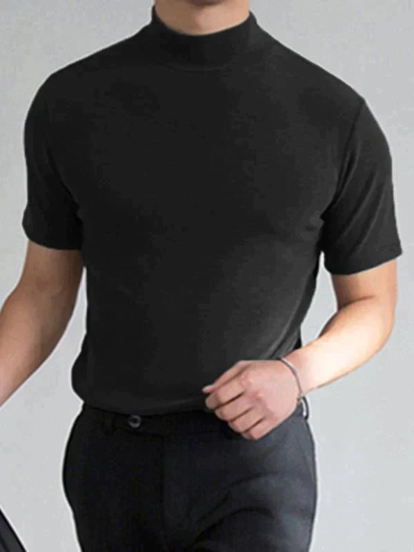 🔥All Colors 💖 Men's High Neck Slim Fit T-shirt