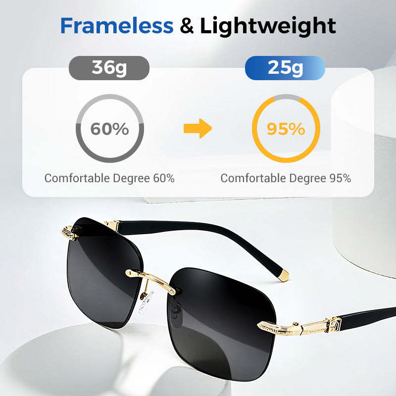 Men's Stylish Frameless High Definition Polarized Sunglasses