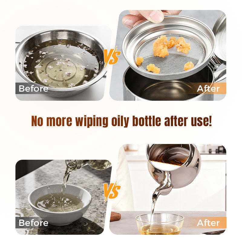 🔥Limited-Time Promotion🔥Stainless Steel Oil Filter Pot